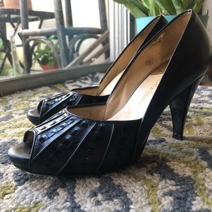 Cole Haan peep toe pumps